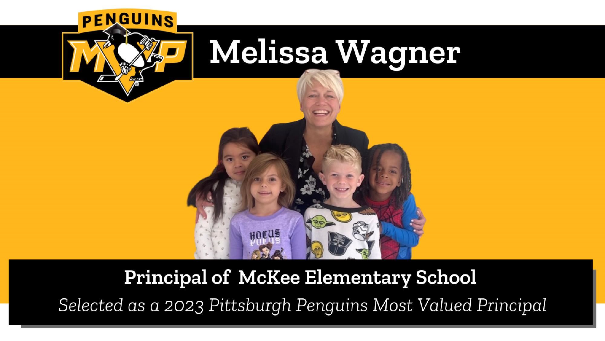 Pens MVP Melissa Wagner, Principal of McKee Elementary School