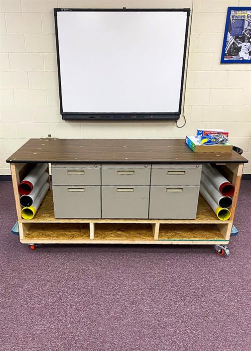 Makerspace cart at Mon Valley School