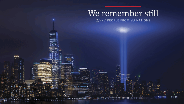 We remember still 2,877 people from 93 nations