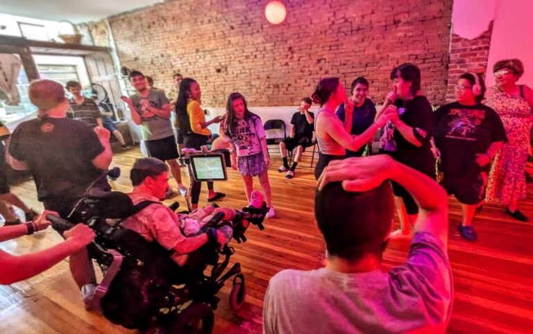 inclusive dance party at Open Up studio