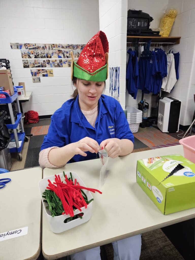 students participate in elf workshop activity
