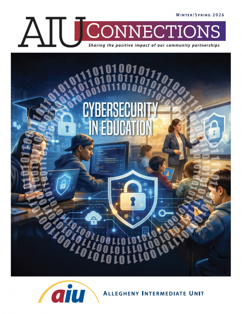 Our cover features an AI-enhanced
illustration
that
depicts cybersecurity
efforts
ranging from protecting school
resources and environments, to educating
the next generation
of cyber professionals.
