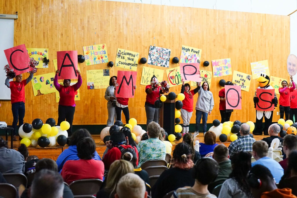 Sunrise School student, staff, and supporters