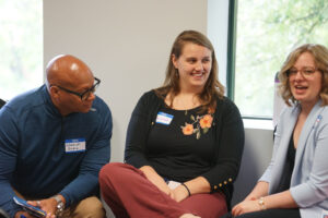 attendees converse during breakout sessions
