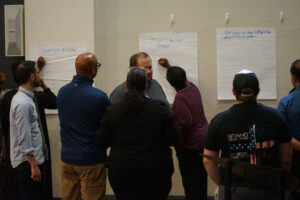 Attendees take part in a breakout activity