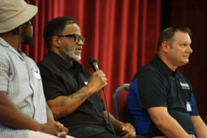 Parent panelists host the conference Fireside Chat