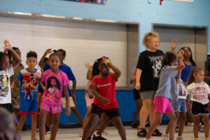 kids performing a group dance