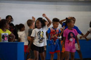 kids performing a group dance