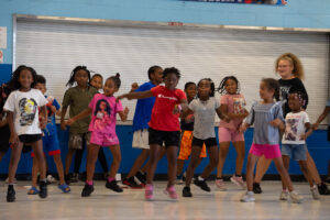 kids performing a group dance