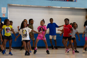 kids performing a group dance