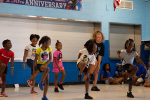 kids performing a group dance