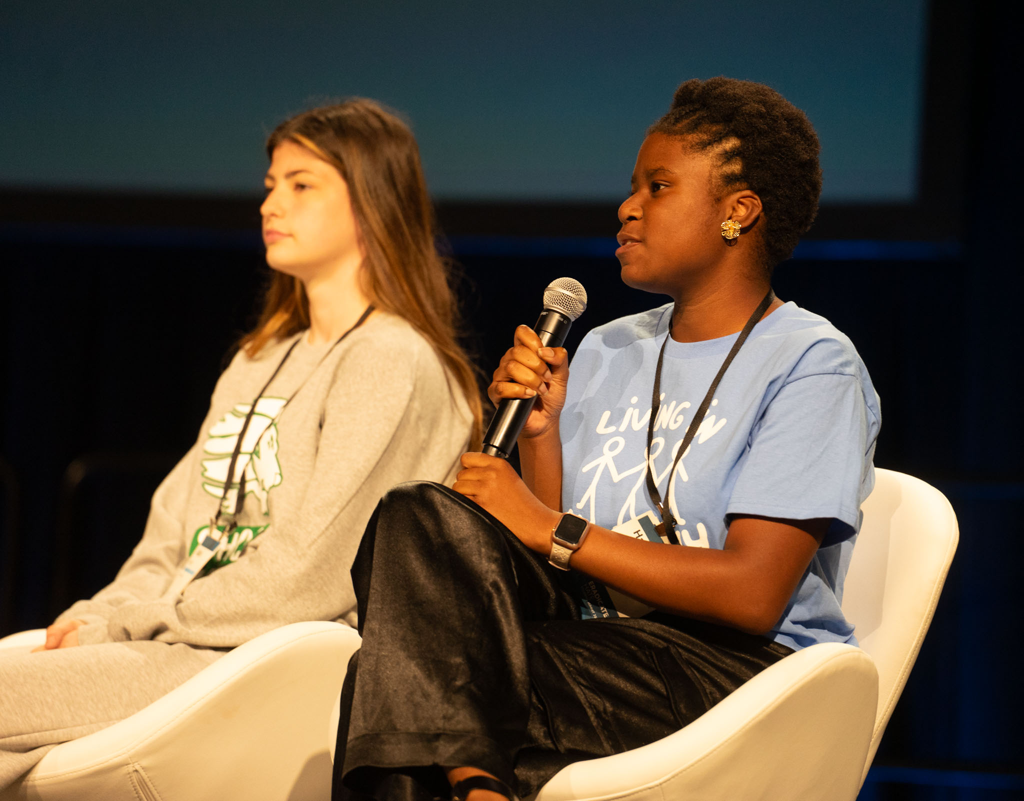 Student panelist shares their experience with hate and how they are fighting it in their schools