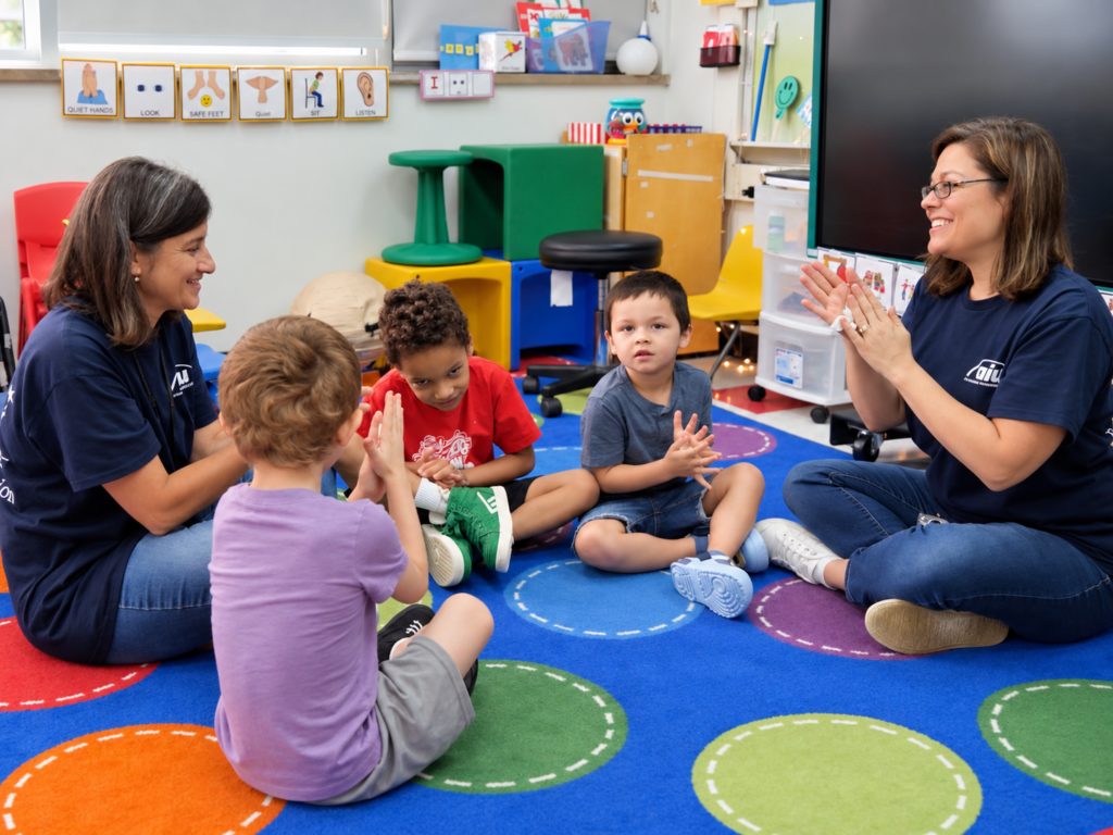 pei-classroom-01 preschool students and teachers in circle time