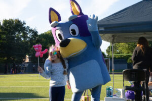 Bluey takes pictures with all the young readers