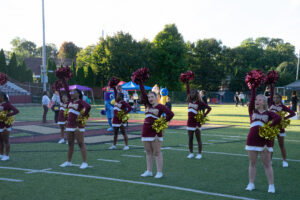 Steel Valley High School cheer squad performs for the crowd