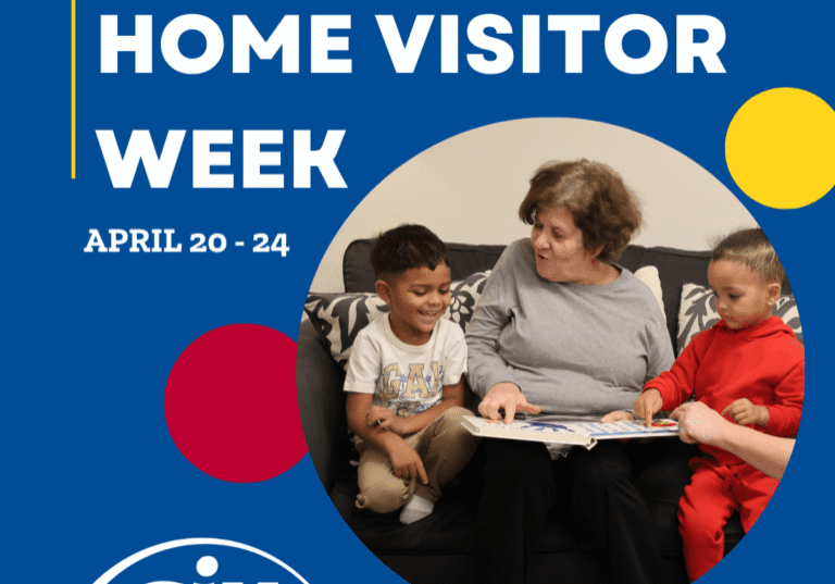 A graphic that says "Celebrating Home Visitor Week, April 20 to 24."